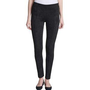 Andrew‎ Marc Black High-Rise Soft Faux Suede Pullon Pants Tapered XL 37x29